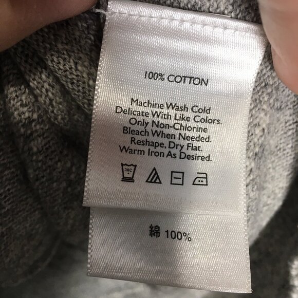 Eddie Bauer Gray Sweater Cardigan Women Size XSmall Long Sleeve Ruffle Button - Picture 6 of 6